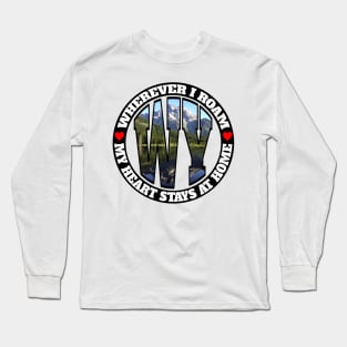 Heart Stays Home - Wyoming Long Sleeve T-Shirt